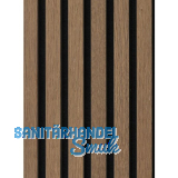 Akustikpaneel Muster mit Softkante Eiche Antik roh / schwarz