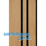 Akustikpaneel Plus Muster Eiche Natur roh / schwarz