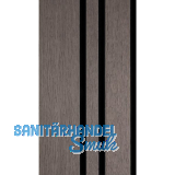 Akustikpaneel Plus Muster mit Softkante Eiche grau / schwarz