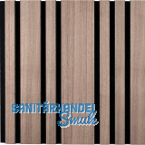 Akustikpaneel Plus mit Softkante Nuss Natur / schwarz