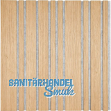 Akustikpaneel Plus mit Softkante Eiche Natur roh / grau