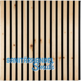 Akustikpaneel Zirbe Natur roh / schwarz