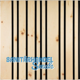 Akustikpaneel Plus mit Softkante Zirbe Natur roh / schwarz