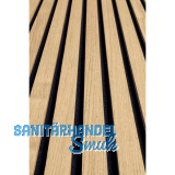 Akustikpaneel Muster mit Softkante Wei�tanne Natur roh / schwarz