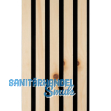 Akustikpaneel Muster mit Softkante Zirbe Natur roh / schwarz