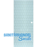 SOLIDO Glasschiebet�r Edelstein Gr. Smaragd wei�, Muschelgriff Bohrung 920x2100