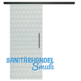 SOLIDO Glasschiebet�r Set Edelstein Grande Smaragd klar, Sto�griff schwarz, 820