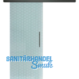 SOLIDO Glasschiebet�r Set Edelstein Brillant wei�, Sto�griff schwarz, 820