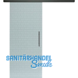 SOLIDO Glasschiebet�r Set Edelstein Smaragd wei�, Sto�griff schwarz, 920