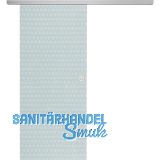 SOLIDO Glasschiebet�r Set Edelstein Smaragd klar, Muschelgriff silber, 920