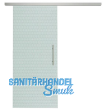 SOLIDO Glasschiebet�r Set Edelstein Smaragd klar, Sto�griff silber, 820