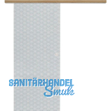 Glasschiebet�r Set Brillant klar, Inlay Risseiche, Muschelgriff silber, 920