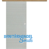 Glasschiebet�r Set Diamant klar, Inlay Risseiche, Muschelgriff silber, 920