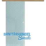 Glasschiebet�r Set Brillant wei�, Inlay Risseiche, Muschelgriff silber, 920