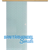 Glasschiebet�r Set Brillant wei�, Inlay Eiche, Muschelgriff silber, 920