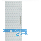 Glasschiebet�r Set Grande Smaragd klar, Inlay wei�, Sto�griff silber, 920