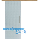 Glasschiebet�r Set Diamant wei�, Inlay Risseiche, Sto�griff silber, 920 mm