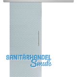 Glasschiebet�r Set Diamant wei�, Inlay Achat, Sto�griff silber, 920 mm