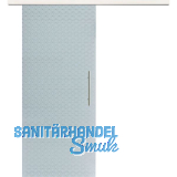 Glasschiebet�r Set Diamant wei�, Inlay Bianco, Sto�griff silber, 920 mm