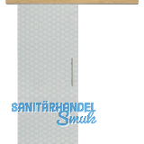 Glasschiebet�r Set Brillant klar, Inlay Eiche, Sto�griff silber, 820 mm