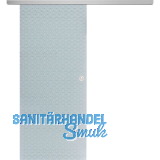 SOLIDO Glasschiebet�r Set Edelstein Diamant wei�, Muschelgriff silber, 720