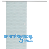 Glasschiebet�r Set Smaragd klar, Inlay wei�, Muschelgriff silber, 720 mm