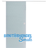 Glasschiebet�r Set Diamant wei�, Inlay wei�, Muschelgriff silber, 720 mm