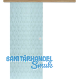 Glasschiebet�r Set Grande Smaragd wei�, Inlay Risseiche, Muschelgriff silber 720