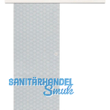 Glasschiebet�r Set Brillant klar, Inlay Bianco, Muschelgriff silber, 720 mm