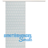 Glasschiebet�r Set Grande Smaragd klar, Inlay Bianco, Muschelgriff silber, 720