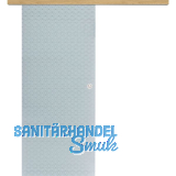 Glasschiebet�r Set Diamant wei�, Inlay Eiche, Muschelgriff silber, 720 mm