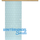 Glasschiebet�r Set Grande Smaragd wei�, Inlay Eiche, Muschelgriff silber, 720