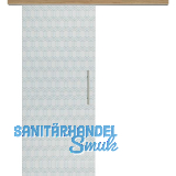 Glasschiebet�r Set Grande Smaragd klar, Inlay Risseiche, Sto�griff silber, 720