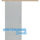 Glasschiebet�r Set Diamant klar, Inlay Achat, Sto�griff silber, 720 mm