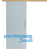 Glasschiebet�r Set Diamant wei�, Inlay Eiche, Sto�griff silber, 720 mm