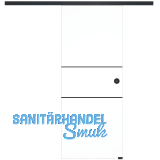 SOLIDO Glasschiebet�r Set Industry 1, Beschl�ge/Muschelgriff schwarz, 720x2100