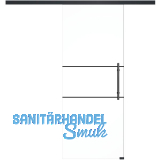 SOLIDO Glasschiebet�r Set Industry 1, Beschl�ge/Sto�griff schwarz, 720x2100