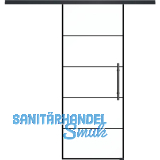 SOLIDO Glasschiebet�r Set Industry 4, Beschl�ge/Sto�griff schwarz, 820x2100