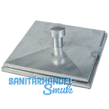 Brunnenschachtabdeckung vollbadfeuerverzinkt 600/600 mm mit Entl�ftungsrohr