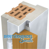 DOMOFERM Stahlumfassungszarge Profil 42 M mit Bodeneinstand, 900/2000/100 mm