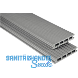 KOVALEX WPC Terrassendiele Hohlkammerprofil grau mattiert, 26x145x6000mm