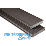 KOVALEX WPC Terrassendiele Vollprofil graubraun mattiert, 26x145x4000mm