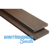 KOVALEX WPC Terrassendiele Vollprofil Kastanie mattiert, 20x145x4000mm