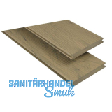 KOVALEX WPC Terrassendiele Vollprofil Samtesche mattiert, 20x145x5000mm