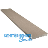 SILVADEC Terrassendiele Elegance glatt Hellgrau, 23x138x4000mm