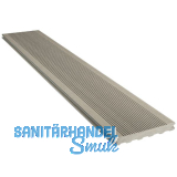 SILVADEC Terrassendiele Elegance gerillt Hellgrau, 23x138x6000mm