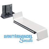 Verbinder Standard 25 mit Dichtteil Alu wei� lackiert gerader Sto� 150 mm