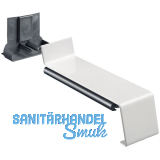 Verbinder Soft 40 25 mit Dichtteil Alu wei� lackiert gerader Sto� 130 mm