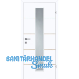 DANA Linus 4 Innent�re wei� lackiert Eichen Lisenen GL Links TBA 800/2030 mm