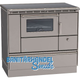 LOHBERGER Festbrennstoffherd Rega 90, Edelstahl